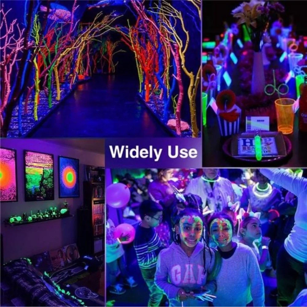4 Pack 20W LED Black Lights, Blacklight Flood Light with Plug and Switch